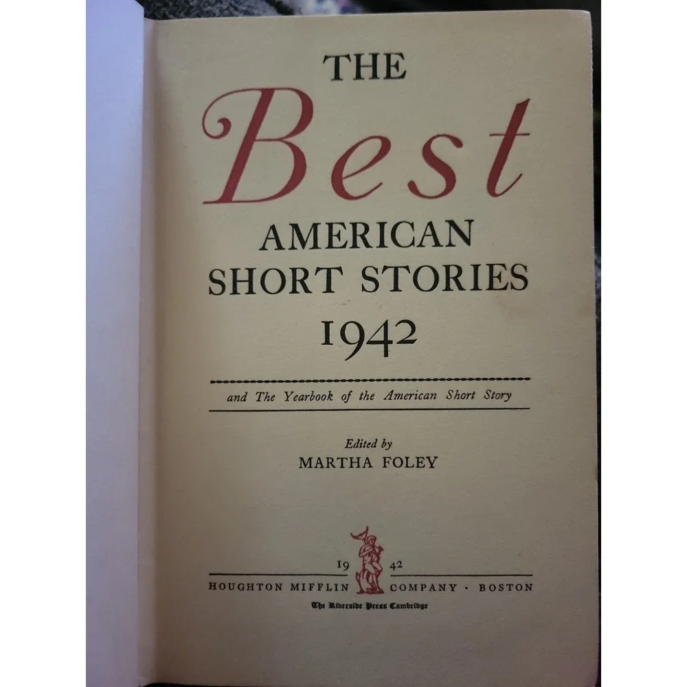 1942 The Best American Short Stories Martha Foley Houghton‎ Mifflin Hardcover...